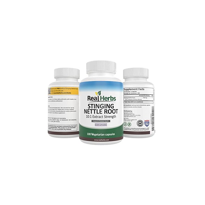 Stinging Nettle Root 101 Pure Extract 750mg (Equivalent to 7500mg