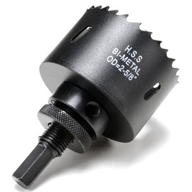 2-5/8 inch Hole Saw for Metal and Plywood, Bi-Metal Circular Wood Drill Bit Cutting 1.75” Deep with Hex Shank for Drywall, Fiberglass, Plasterboard, Acrylic and Sheet Steel