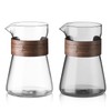 Bincoo 16oz Glass Coffee Carafe with Wood Heat-Resistant Layer, Coffee