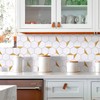 NBG-1 3“ Hexagon White and Gold Metal Stainless Steel Polished