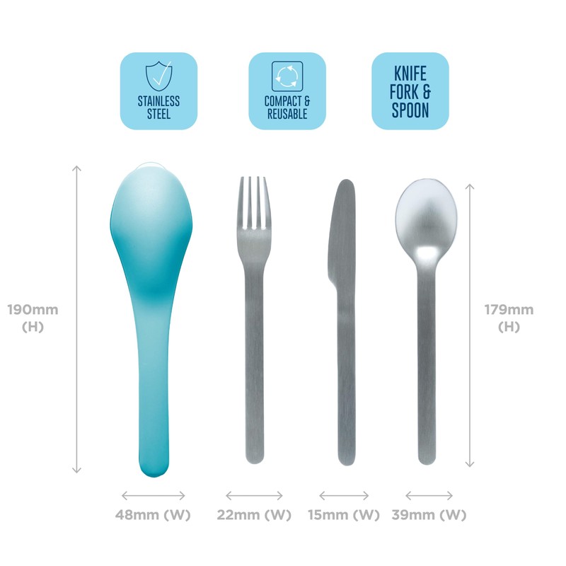 Smash on The Go Stainless Steel Reusable Travel Cutlery Set