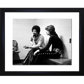 Picture Favourites Jimi Hendrix with Mick Jagger Framed Photo