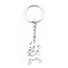 MUCOOS French Bulldog Key Chain,Dog Keychain for Pet Lovers,Dog Man Key Chain for Teacher and Women,Graduation Keychain, Friendship Keyring