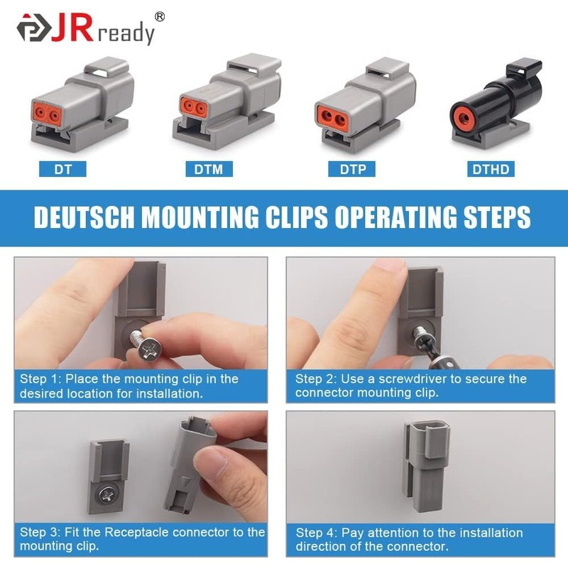 JRready Deutsch DT 8 Pin Connector Kits with Size 16