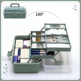 Haze Green IVF Medication Organizer Caddy 3-Layer Dividing Storage