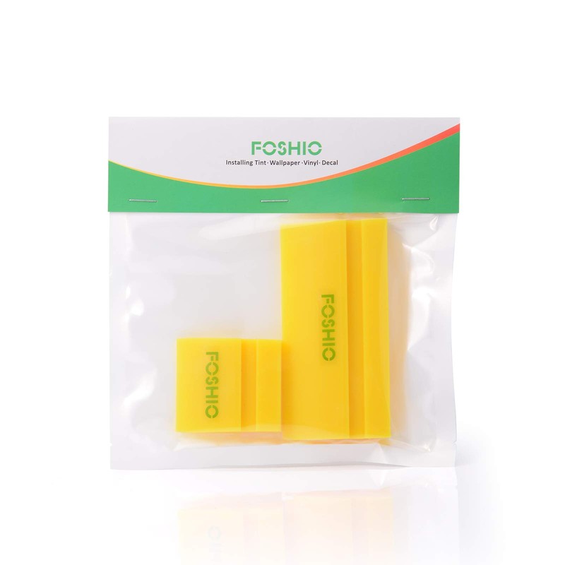 FOSHIO Mini Colander Wiper Scraper Rubber Squeegee Sticker Wrapping Tool