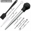 Viwehots Turkey Baster, Stainless Steel Turkey Baster Silicone Bulb with
