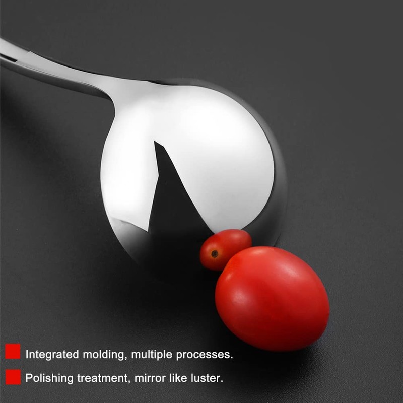 Hvanam Kitchen Soup Ladle 304 Stainless Steel Punch Metal Luminous