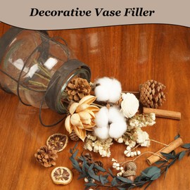 Vintage Glass Vase, Modern Farmhouse Decor, Rustic Vase for Living Room, Decorative Clear Vase for Flowers, Dried Flower, Floral Arrangement, Centerpieces for Dining Table