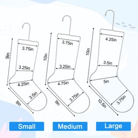6 Pcs (3 Pairs) Stainless Steel Sock Blockers - Small, Medium, Large Drying Hangers for Knitting & Crochet | Shaping, Drying, Displaying Socks