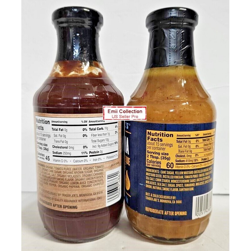 Trader Joe's Organic Kansas City Style & Carolina Gold BBQ