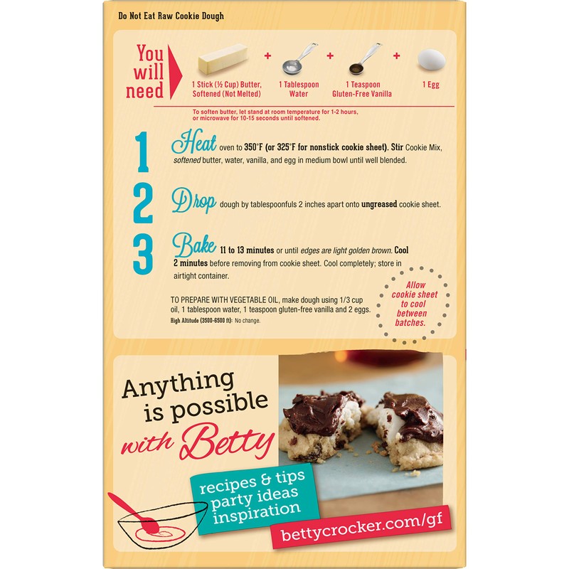 Betty Crocker Gluten Free Chocolate Chip Cookie Mix, 19 oz