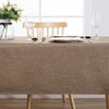 Hiasan Faux Linen Rectangle Tablecloth - Wrinkle and Stain Resistant