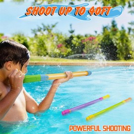 Yrkidstoi Water Squirt Guns for Kids Adults, 6Pack Powerful Soaker Blaster, Up to 40 FT Long Range, Water Squirter Shooter Pool Toys for Outdoor Summer Fun Beach Party