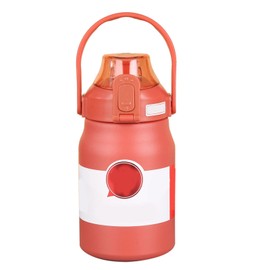 316 Stainless Steel Vacuum Cup Large Insulated Stainless Steel Water Bottle Handheld Sports Kettle Vermilion Red 1L