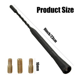 1 Pcs Car Aerial,Universal Car Antenna Replacement Signal Booster,Radio Cars Aerial Antenna with Screws M4 M5 M6,for Vehicles including Trucks,Hatchbacks,Saloons (9-11-16 inch Long)