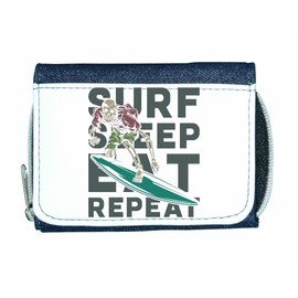 Surf Sleep eat Repeat Statement (surf Design Graphic) [BSTS1] Stylish Ladies Purse