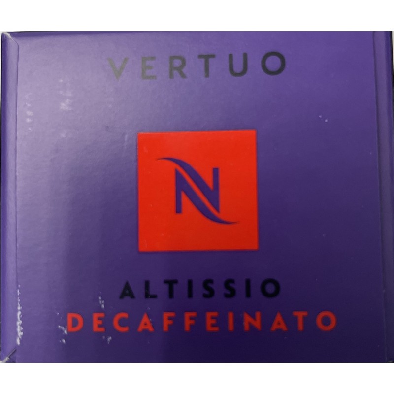 Nespresso Vertuo Line Coffee Capsules Altissio Decaffeinato flavour 10 Pods
