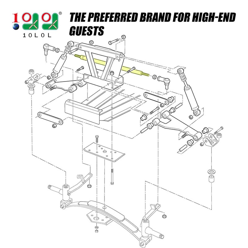 10L0L Club Car Front Tie Rod for Golf Cart Club