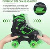 Nattork Adjustable Roller Skates for Kids - Green - Model