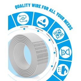 22 Gauge Wire 4 Conductor Electrical Wire 50FT, 22 AWG 4 Core Cable Tinned Copper/PVC Flexible/Stranded 22/4 Cord for Automotive, LED Lighting, 12V 24V Low Voltage Cable, Marine etc.