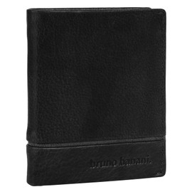bruno banani Genuine Leather Wallet for Men and Women - 022004, black, rfid wallet