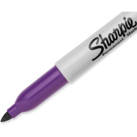 Sharpie Permanent Markers, Fine Point, Purple, Pack of 6