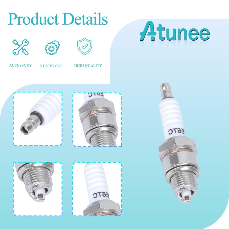 Atunee 4PCS E6TC Spark Plug for Coleman CT100U CC100X Mini
