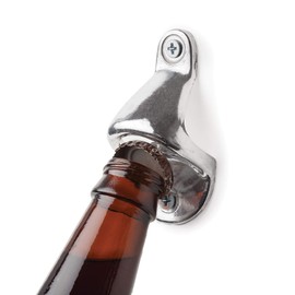 HIC Harold Import Co. Wall-Mounted Bottle Opener, 3-Inches x 1.5-Inches, 3.25-inches x 1.5-inches
