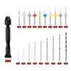 sourcing map 36 Piece Pin Vise Hand Drill Set, 0.1
