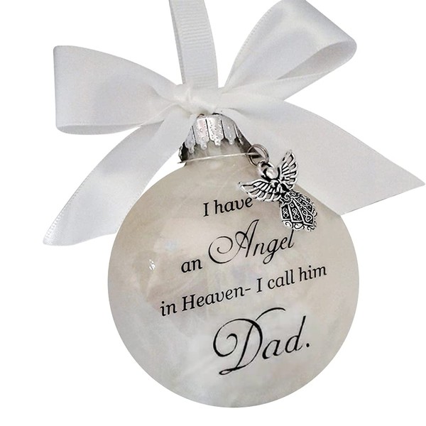 Uposao Transparent Christmas Decoration with Feather Ball, A Piece of