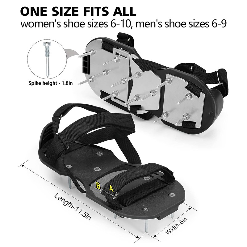 DenForste Lawn Aerator Shoes for Grass - Pre-Assembled Grass Aerator