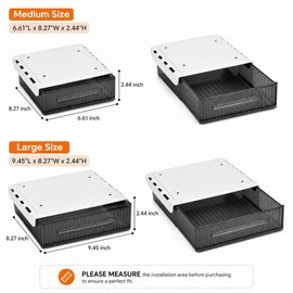 Under Desk Storage Drawer Organizer Set for Office & Home – Slide-Out Hidden Storage Trays to Maximize Workspace