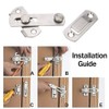 Gasea 6 Packs Stainless Steel Gate Latches Bar Latch Safety