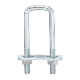 sourcing map Square U-Bolts, 8 Sets 25mm Inner Width 90mm Length M8 Zinc-Plated Carbon Steel U Clamp Bolt with Nuts and Plates, for Boat Trailer