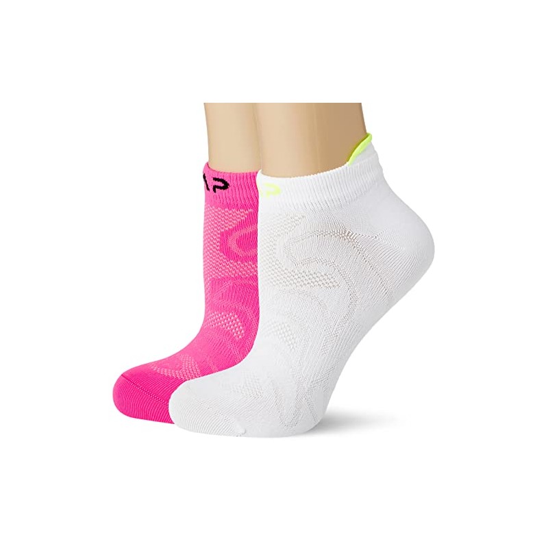 CMP women's ankle socks, Womens, Füßlinge, Bianco-Pink Fluo