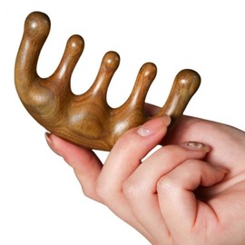 Wooden Gua Sha Massager Nose Comb for Face & Scalp Meridian 3ea