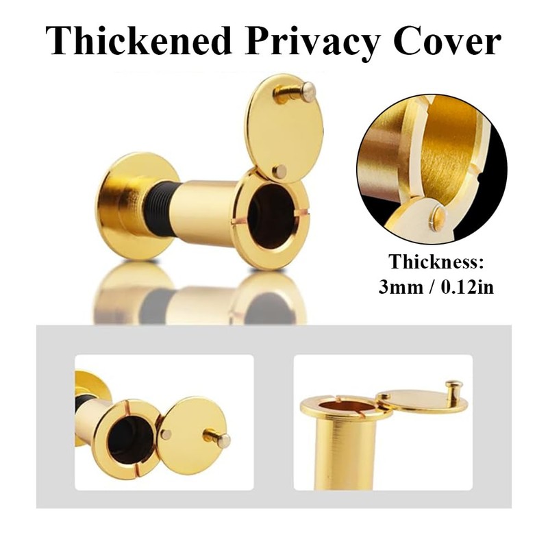 Security Peephole Door Viewer with with 16mm (5/8") Drill Bit,