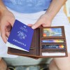 Polare Luxury RFID Blocking Leather Passport Holder Travel Wallet For