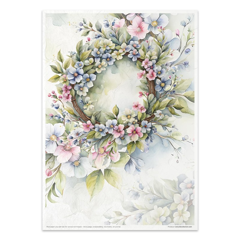ITD Collection Spring Bouquet Rice Paper RP070 21 x 30