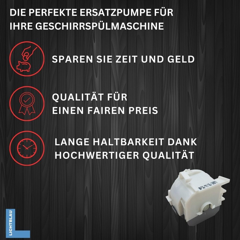 Lichtblau Drain Pump 00631200 for Dishwasher BLP3 02/015 I BLP3