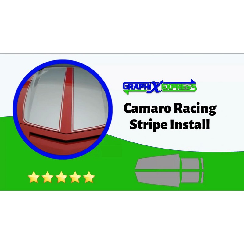 Avery WHITE - Camaro RACING STRIPES Rally Decal 2010-2015 Chevy