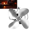 Wall Mounted Fireplace Fan 4 Blade Heat Powered Wood Stove