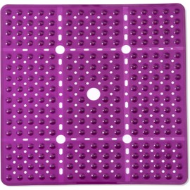 ENKOSI Large Square Shower Mat Non Slip - Non Slip Shower Mats - Shower Mats for Showers Anti Slip - Shower Floor Mat - Shower Non Slip Mat - Bathroom Shower Mat - Shower Bath Mat (Purple 27x27)