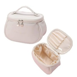 SPARK CART Makeup Bag, Portable Cosmetic Bag, Large Capacity Travel Makeup Organizer for Women(White), white, Travel Accessories, white, Travel Accessories