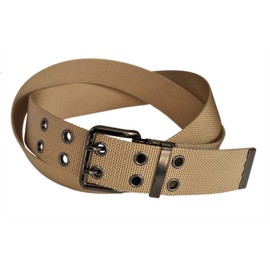 [KASAJIMA] 1.6 inches (40 mm) Nylon 2 Pin Work Belt, Chlornickel, No.22, beige