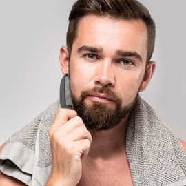 Paquete de 6 peines para barba para hombres, peine plegable portátil para bigote, kit de aseo de pelo y vello facial de viaje, peines de plástico prém