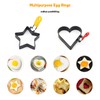 Egg Ring Pack of 2 Stainless Steel Egg Rings Star