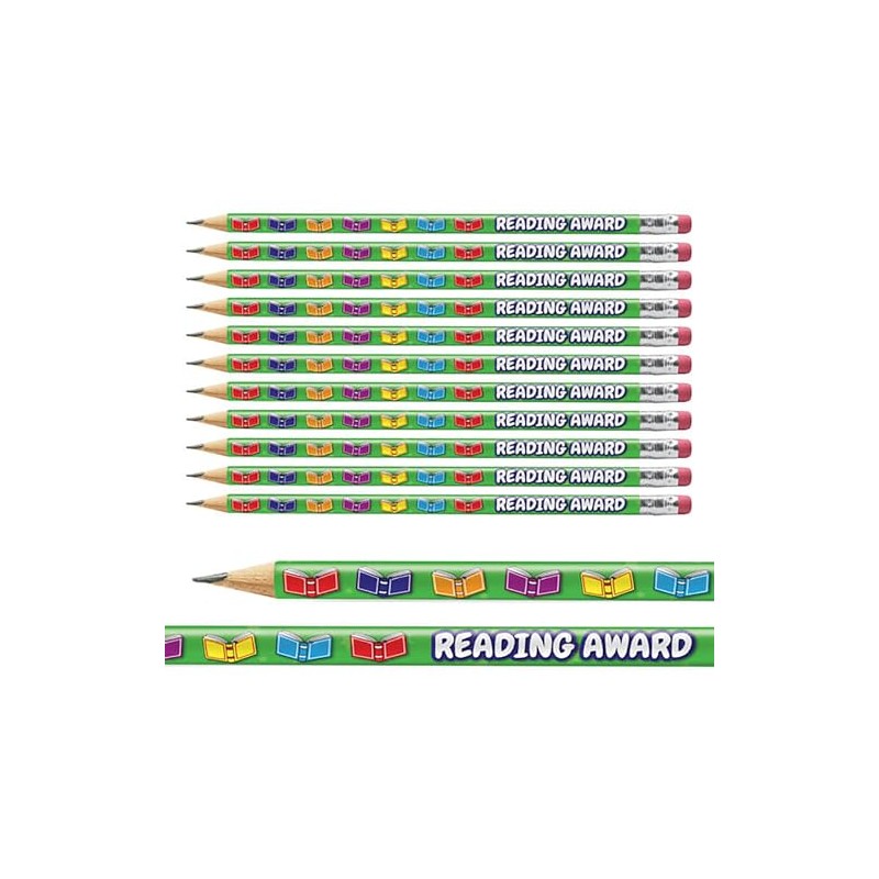24 Reading Award Childrens Pupils School Teachers Reward Pencils Primary