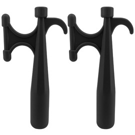 JT-HLM 2Pcs Black Nylon Boat Hook Floating,Hook for Extension Pole,Unbreakable,Durable,Rust-Resistant Boat Hook Replacement Attachment Replacement Boat Hook End for Mooring Yacht Boat Kayak